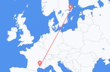 Flyrejser fra Nimes, Frankrig til Stockholm, Sverige