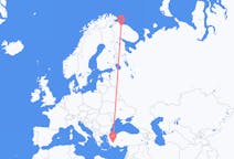 Fly fra Murmansk til Denizli
