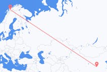 Flyg från Xi'an, Kina till Bardufoss, Norge