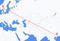 Flyrejser fra Wuzhou, Kina til Oslo, Norge