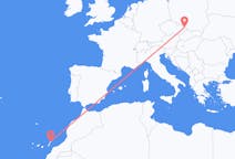 Flyg från Ostrava, Tjeckien till Lanzarote, Spanien