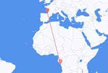 来自刚果共和国黑角目的地 法国比亚里茨的航班