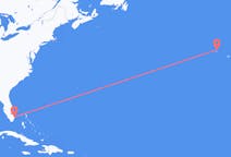 Vols de Fort Lauderdale, États-Unis vers l'île de Corvo, États-Unis