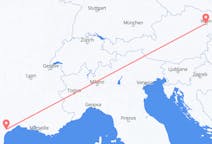 Flyreiser fra Aspiran, Frankrike til Vienna, Østerrike
