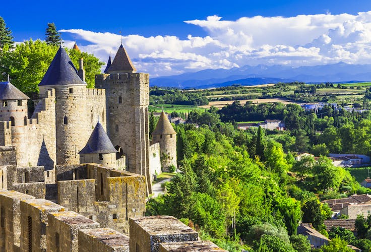 Photo of Carcassonne ,biggest medieval castle and walled town in Europe.