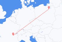 Flyreiser fra Szymany, Szczytno fylke, Polen til Lyon, Frankrike
