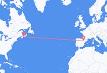 Flyreiser fra Halifax, Canada til Zaragoza, Spania