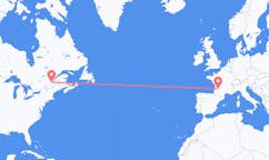 Flyreiser fra Québec, Canada til Bergerac, Frankrike