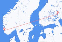 Vluchten van Joensuu naar Stavanger