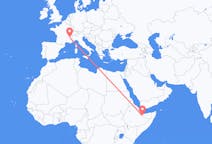 Рейсы из Харгейсы, Сомали в Гренобль, Франция