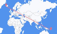 Flights from the city of Rennell Island, Solomon Islands to the city of Reykjavik, Iceland