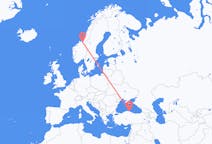 Flyreiser fra Sinop, Tyrkia, til Trondheim