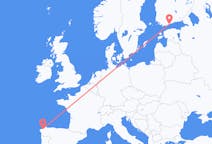 出发地 芬兰出发地 赫尔辛基目的地 西班牙La Coruña的航班