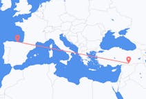 Loty z Sanliurfy, Turcja z Santander, Hiszpania