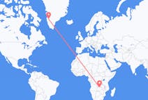 Flyrejser fra Solwezi, Zambia til Kangerlussuaq, Grønland