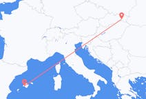Flights from Palma de Mallorca in Spain to Košice in Slovakia