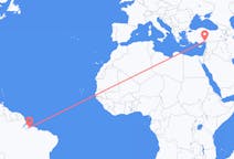 Flyreiser fra Belém, Brasil til Adana, Tyrkia