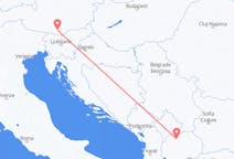Vluchten van Skopje, Noord-Macedonië naar Klagenfurt, Oostenrijk