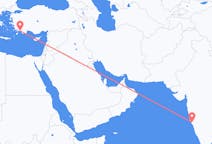 Vluchten van Goa, India naar Dalaman, Turkije
