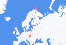Fly fra Båtsfjord til Budapest