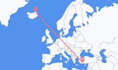 아이슬란드 토르쇼픈에서 출발해 터키 안탈리아로(으)로 가는 항공편