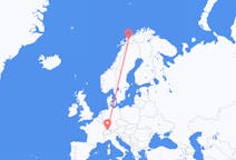 Рейсы из Цюриха, Швейцария в Бардуфосс, Норвегия