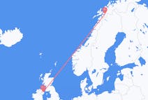 来自北爱尔兰的贝尔法斯特目的地 挪威纳尔维克的航班