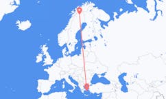 Flights from Kiruna, Sweden to Mykonos, Greece