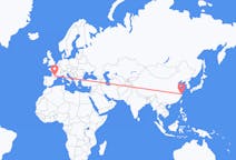 Flyrejser fra Ningbo, Kina til Toulouse, Frankrig