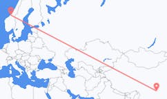 Flights from Zhangjiajie, China to Ørland, Norway