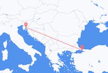 Flyreiser fra Rijeka, Kroatia til Istanbul, Tyrkia