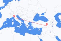 Flights from Diyarbakır in Turkey to Pisa in Italy