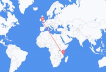 Flights from Mtwara, Tanzania to Exeter, the United Kingdom
