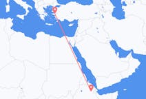 Flyreiser fra Semera, til Izmir