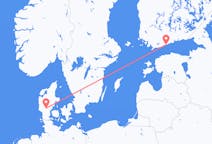เที่ยวบิน จาก เฮลซิงกิ, ฟินแลนด์ ไปยัง บิลลุนด์, เดนมาร์ก