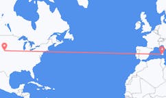Flyreiser fra Nord Platte, USA til Cagliari, Italia