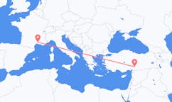 Vols depuis la ville de Nîmes vers la ville de Kahramanmaraş