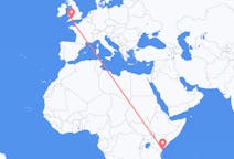 Рейсы из Малинди, Кения в Эксетер, Англия