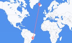 ブラジルのリオデジャネイロから、アイスランドのレイキャビク行きフライト