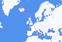 Flights from Akureyri to Comiso