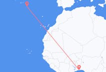 Flyreiser fra Cotonou, Benin til Santa Maria, Portugal