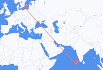 Flights from Dharavandhoo, Maldives to Gdańsk, Poland