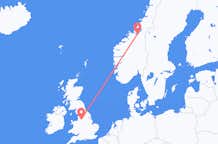 Flyreiser fra Trondheim, Norge til Manchester, England