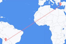 Flights from Tarija, Bolivia to Rhodes, Greece
