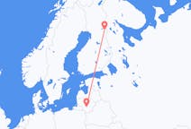 Flyg från Kaunas, Litauen till Kuusamo, Finland
