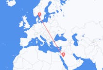 Flights from AlUla, Saudi Arabia to Gothenburg, Sweden