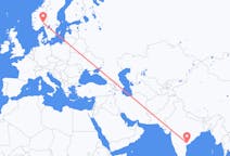 Flyreiser fra Vijayawada, India til Oslo, Norge