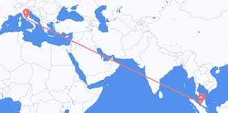 Flyrejser fra Malaysia til Italien