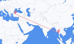 Flyrejser fra Dawei Township, Myanmar (Burma) til Eskişehir, Tyrkiet