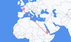 Flyreiser fra Lalibela, Etiopia til Bergerac, Frankrike